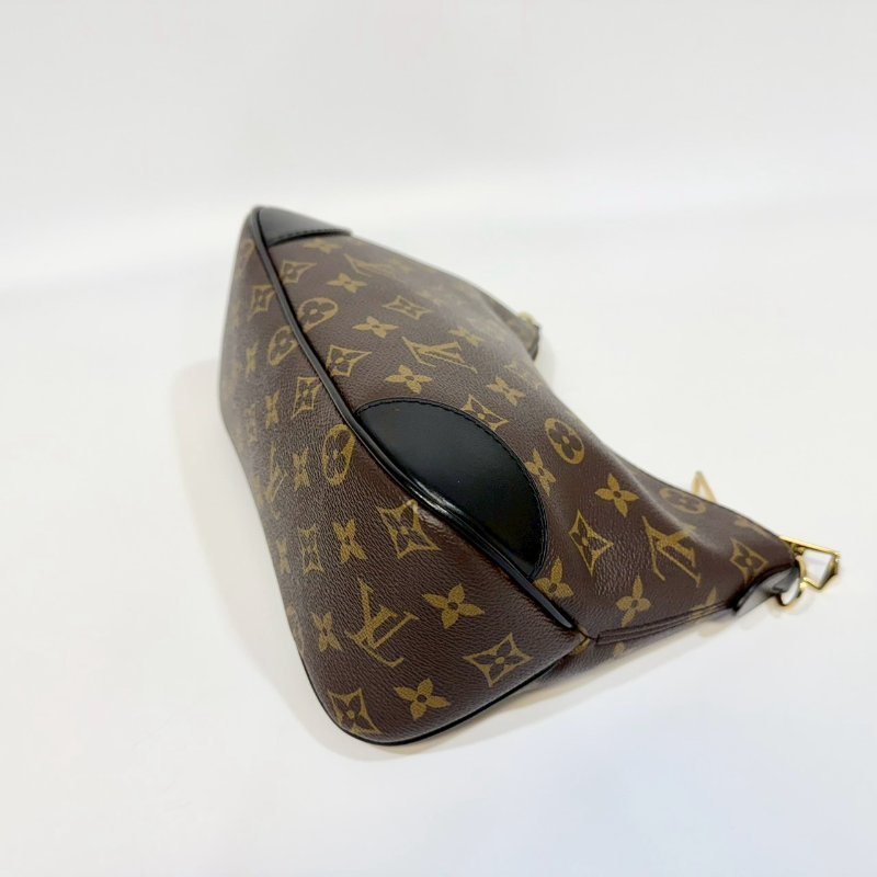 LV原花拼黑牛皮BOULOGNE PM腋下肩背包M45831-12