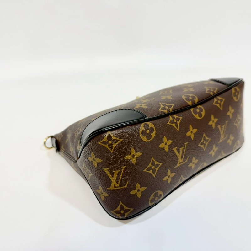 LV原花拼黑牛皮BOULOGNE PM腋下肩背包M45831-13