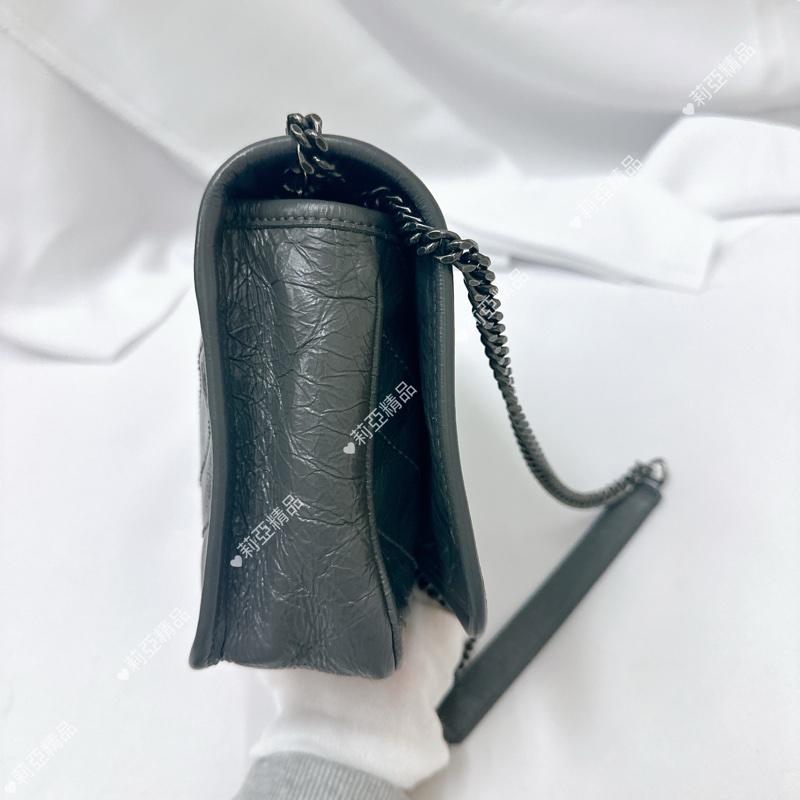 莉亞精品♡ Ysl Niki woc灰 二手美包-5