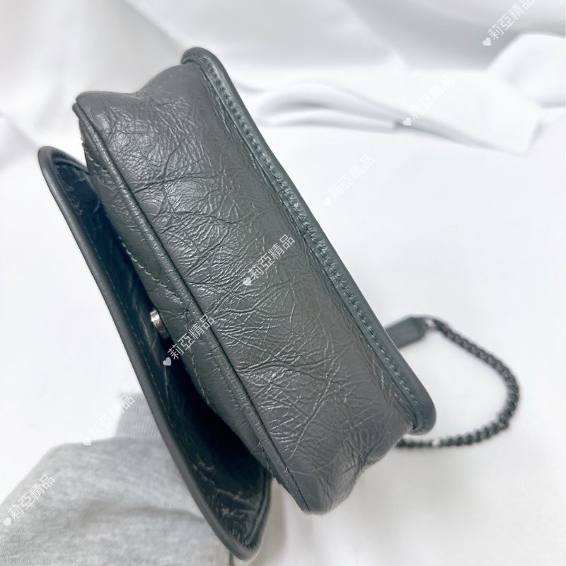 莉亞精品♡ Ysl Niki woc灰 二手美包-7