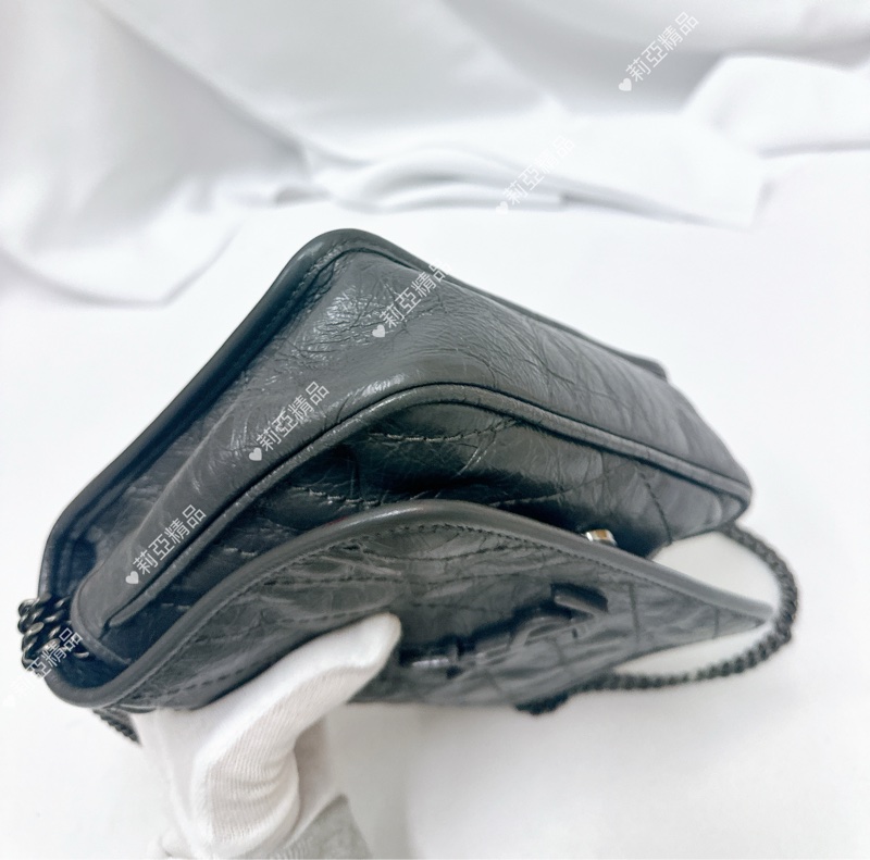 莉亞精品♡ Ysl Niki woc灰 二手美包-8