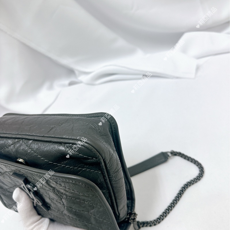 莉亞精品♡ Ysl Niki woc灰 二手美包-9