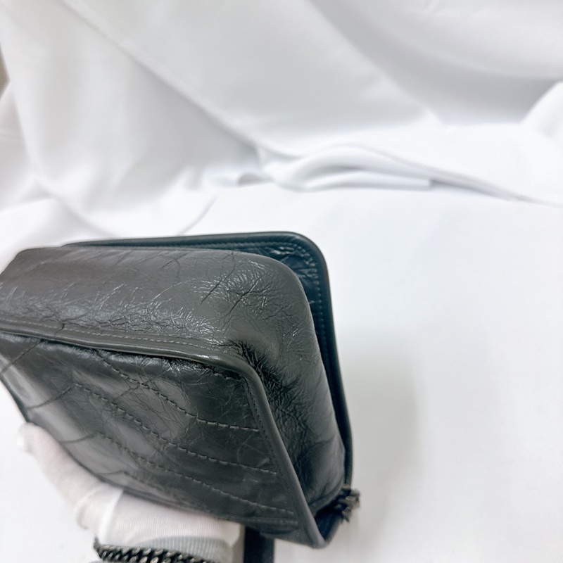 莉亞精品♡ Ysl Niki woc灰 二手美包-10