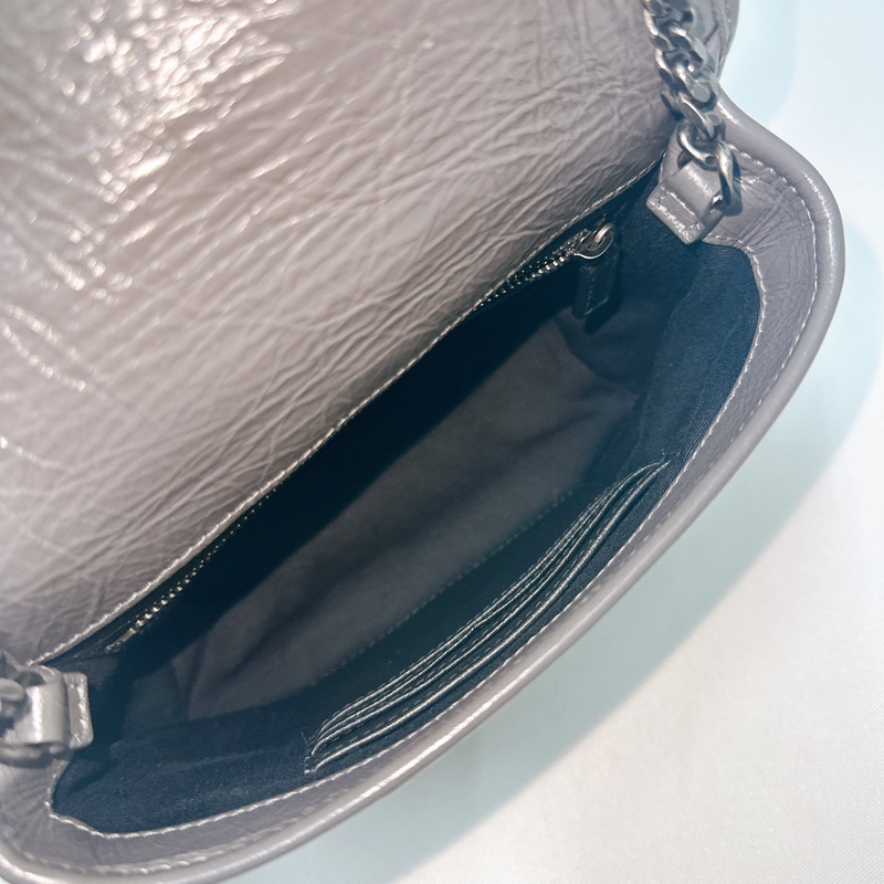 莉亞精品♡ Ysl Niki woc灰 二手美包-12