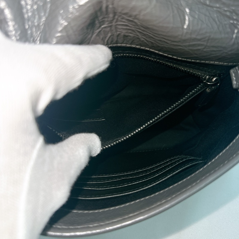 莉亞精品♡ Ysl Niki woc灰 二手美包-13