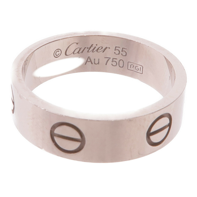 CARTIER 18K白金Love Ring戒指Cartier#55/US#7.25-2