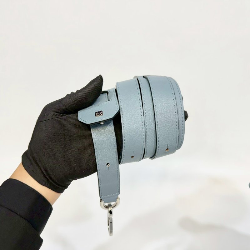 LOEWE霧霾藍羊皮銀扣中號PUZZLE手提側背包32230S20-8