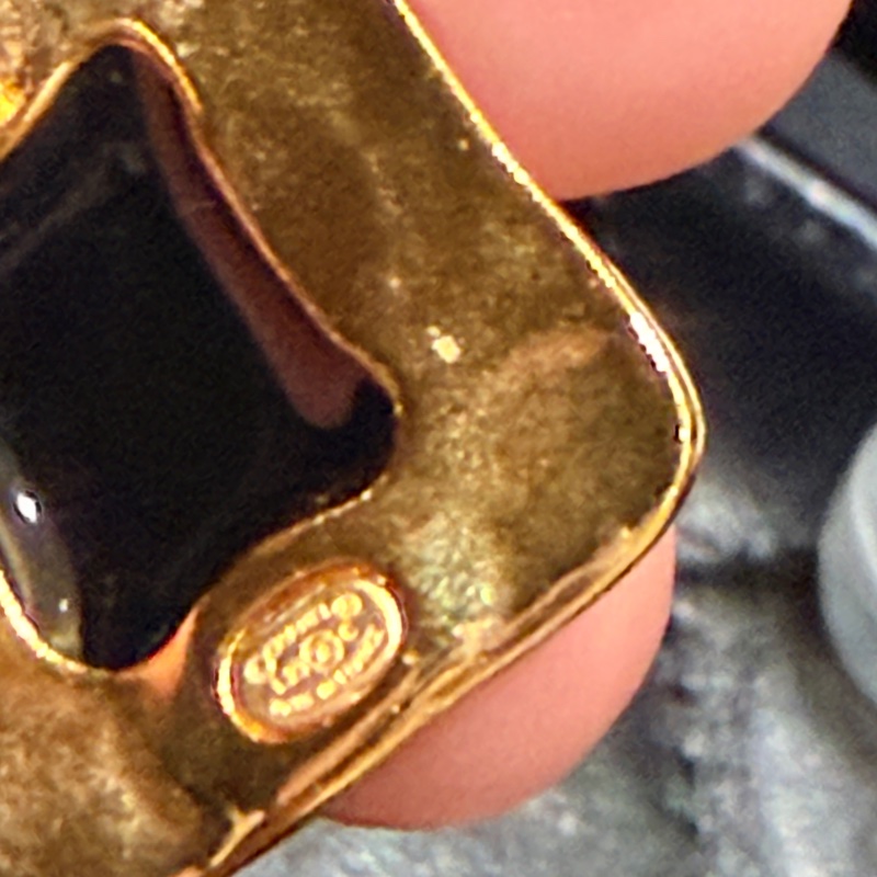 香奈兒23c復古方塊耳環-5