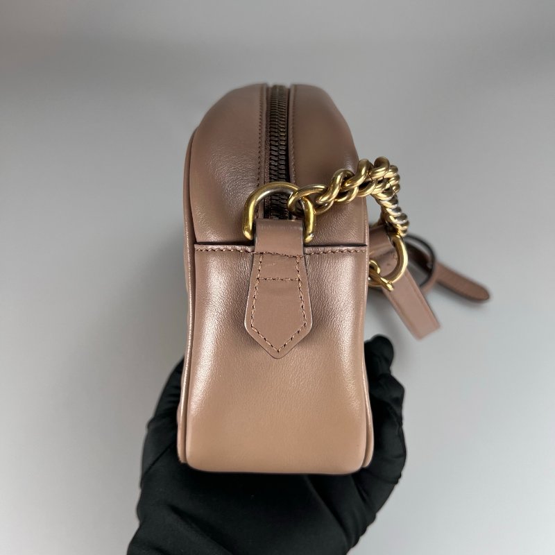 GUCCI 447632 藕粉Marmont相機包 24CM-2