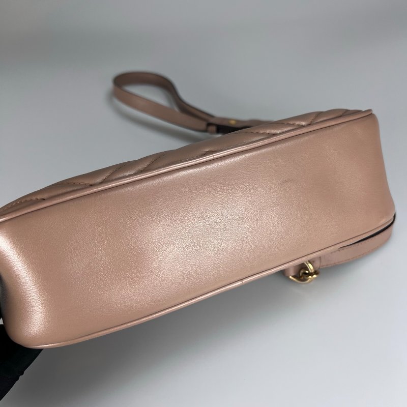 GUCCI 447632 藕粉Marmont相機包 24CM-4