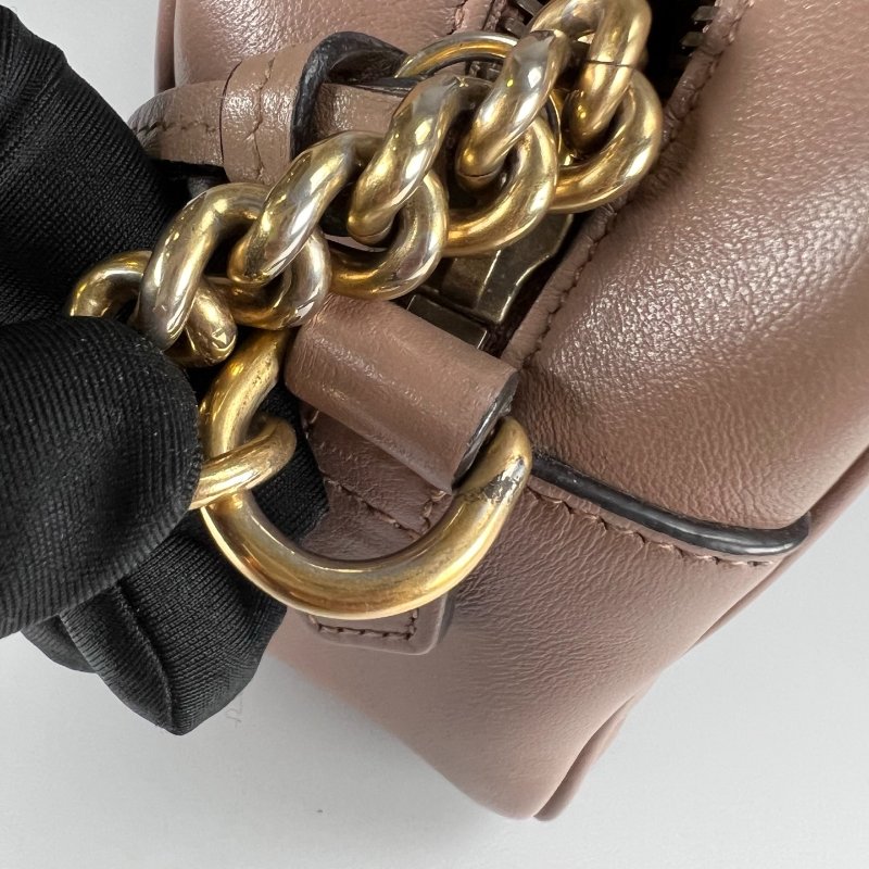 GUCCI 447632 藕粉Marmont相機包 24CM-7