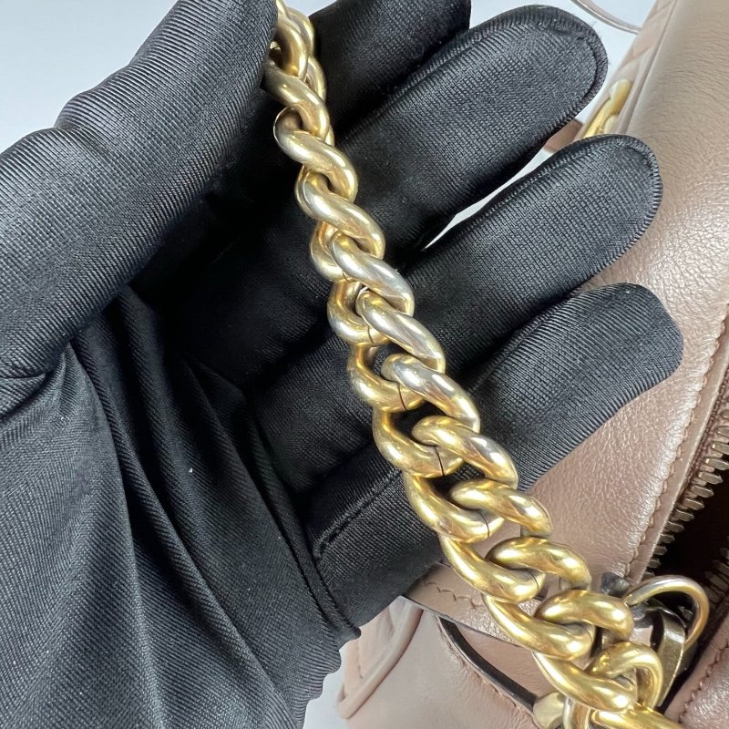 GUCCI 447632 藕粉Marmont相機包 24CM-9