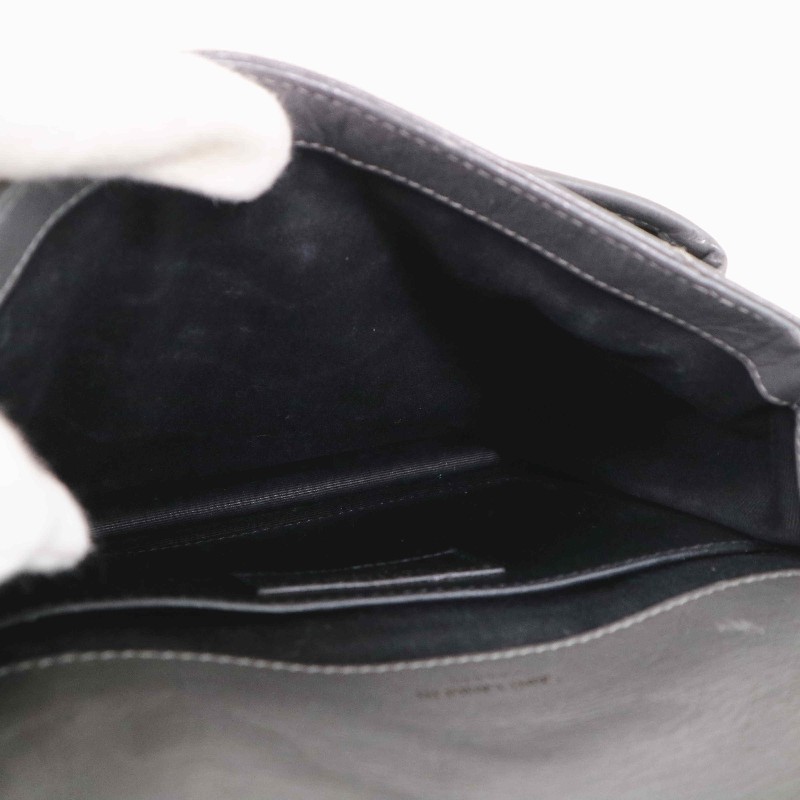 YSL NIKI 小號D釦灰色肩背包斜背包-7