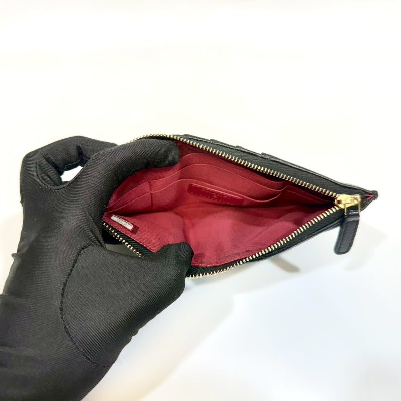 CHANEL皮夾黑羊皮19系列一字拉鍊卡夾包AP1182-4