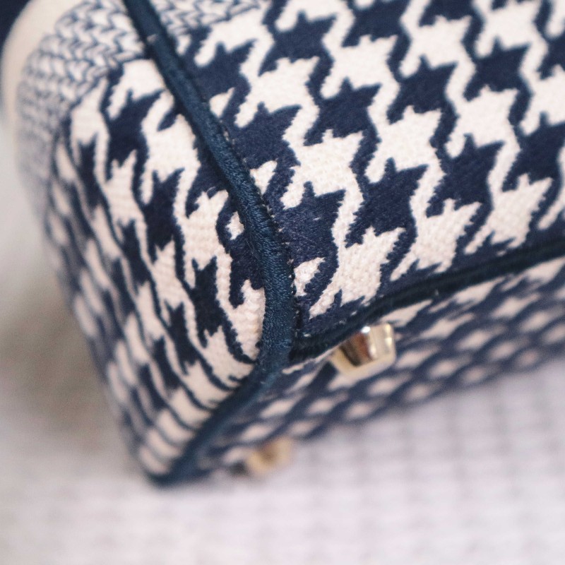 DIOR D-Lite 千鳥格 戴妃4格 手提包肩背包-18