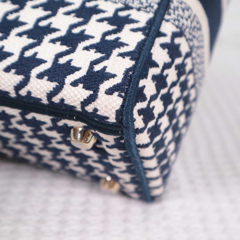 DIOR D-Lite 千鳥格 戴妃4格 手提包肩背包-19