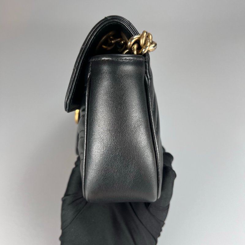 GUCCI 446744 黑Marmont掀蓋包 22CM-2