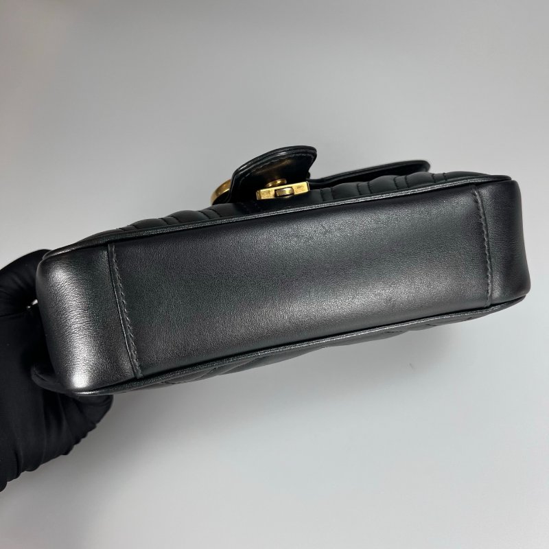 GUCCI 446744 黑Marmont掀蓋包 22CM-4