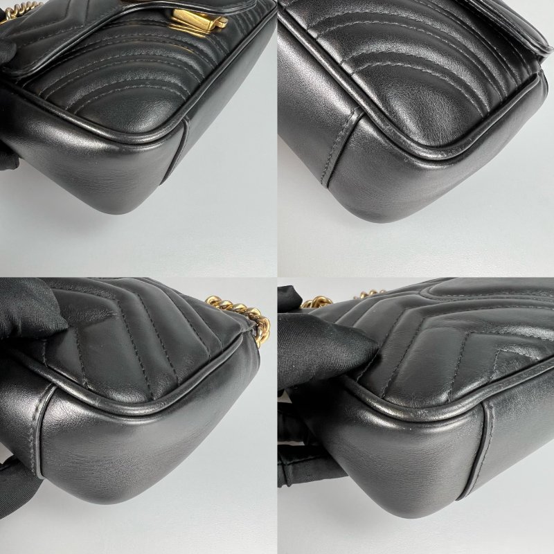 GUCCI 446744 黑Marmont掀蓋包 22CM-11