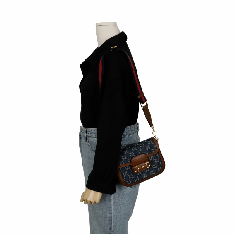 GUCCI Horsebit 1955 迷你肩斜背包 658574-8
