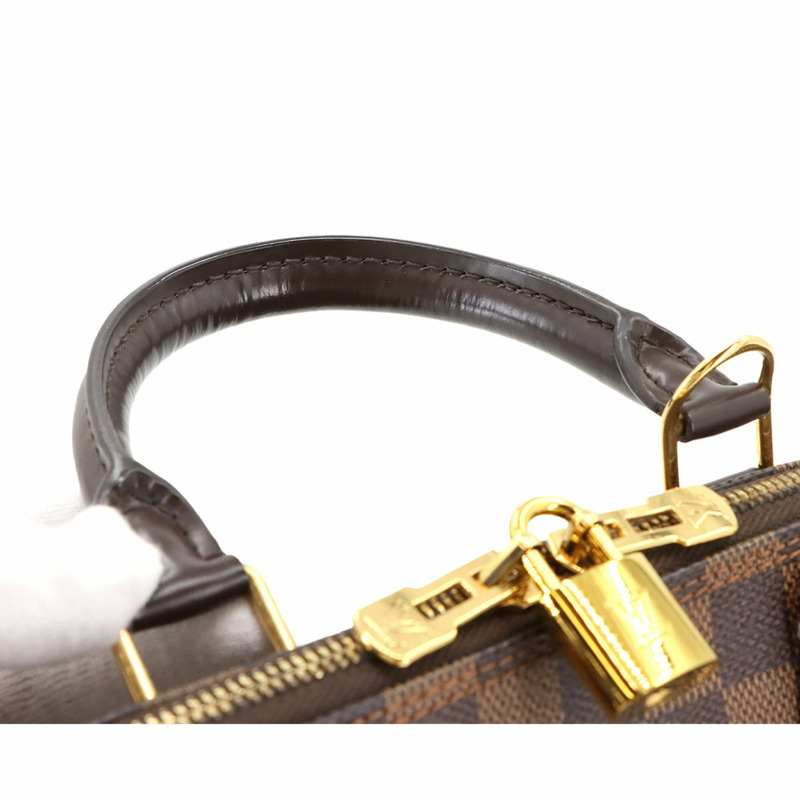 路易威登 Damier Alma PM 手提包,Ebene 皮革,N51131,棕色,金色五金配件-6