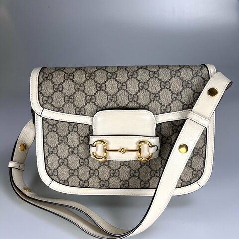 GUCCI 602204  白色1955翻蓋包 小號