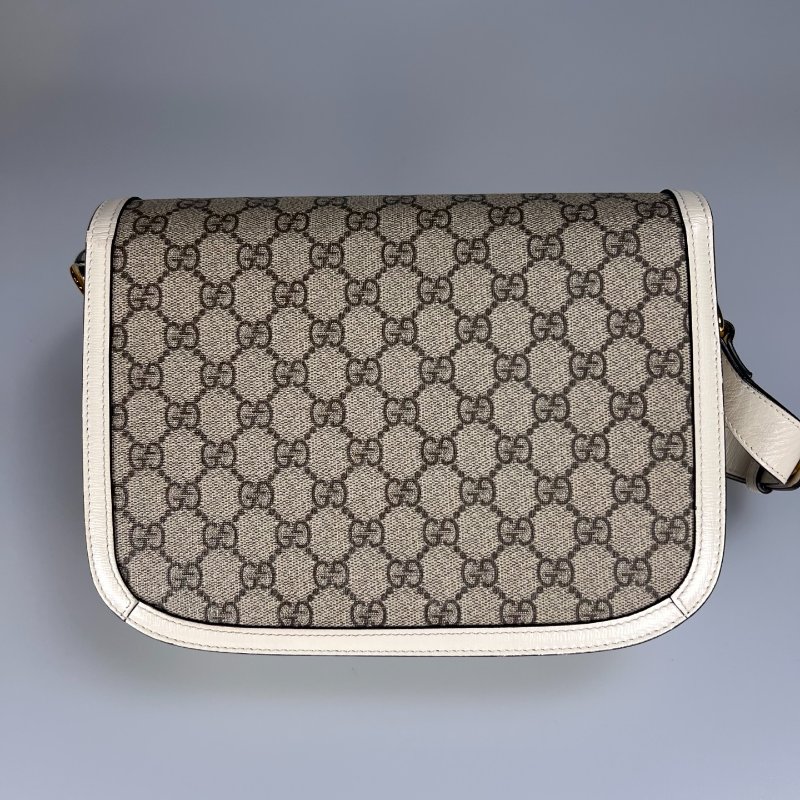 GUCCI 602204  白色1955翻蓋包 小號-1