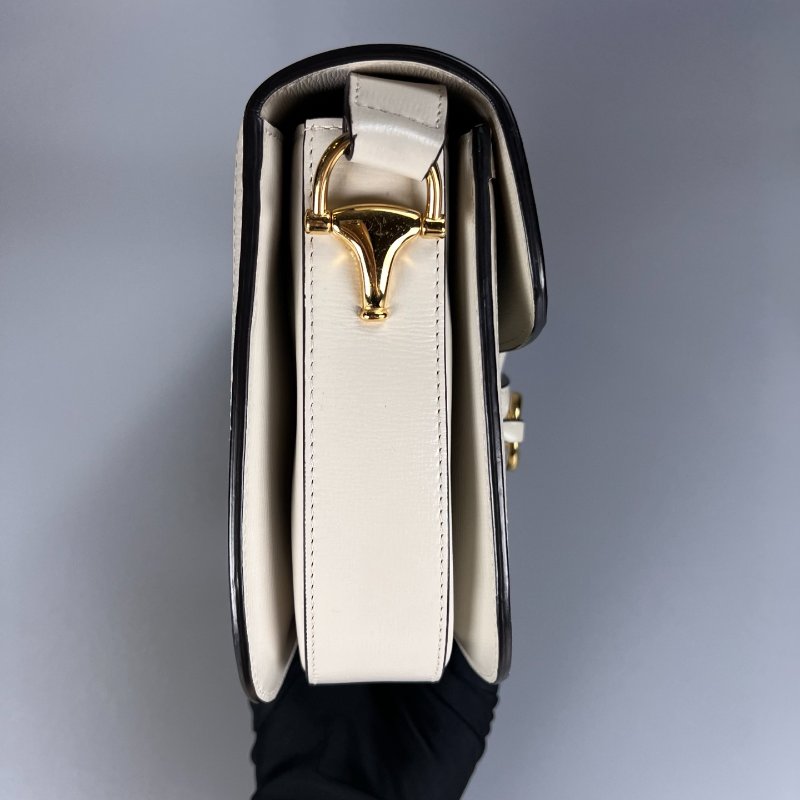 GUCCI 602204  白色1955翻蓋包 小號-2