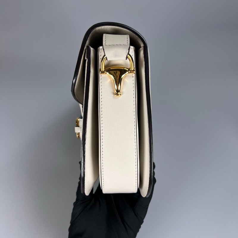 GUCCI 602204  白色1955翻蓋包 小號-3