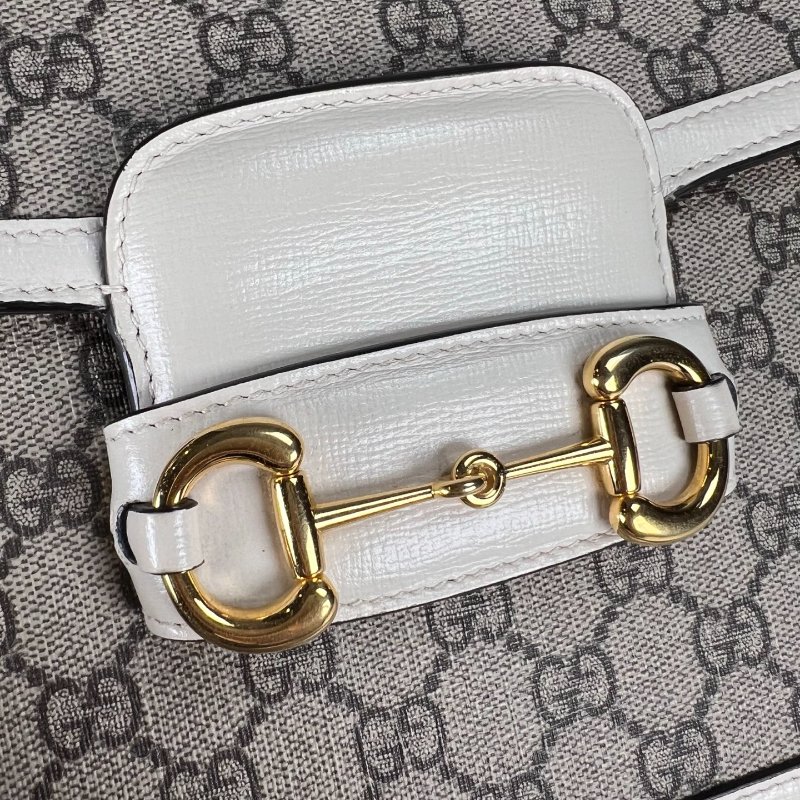 GUCCI 602204  白色1955翻蓋包 小號-7