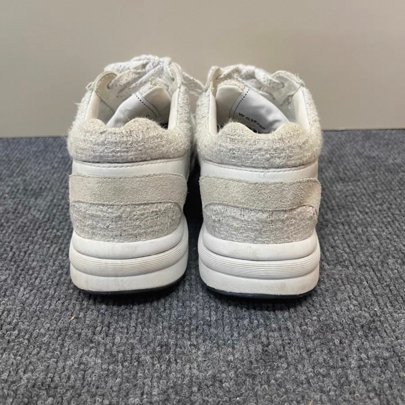 98新 Chanel香奈兒粗花呢拼皮運動鞋37.5碼-6