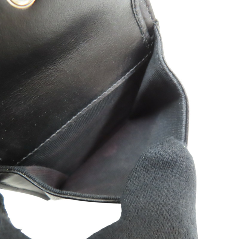 黑色 小牛皮 菱格紋 SO BLACK 三折短夾【CHANEL 香奈兒】 AP3817-5