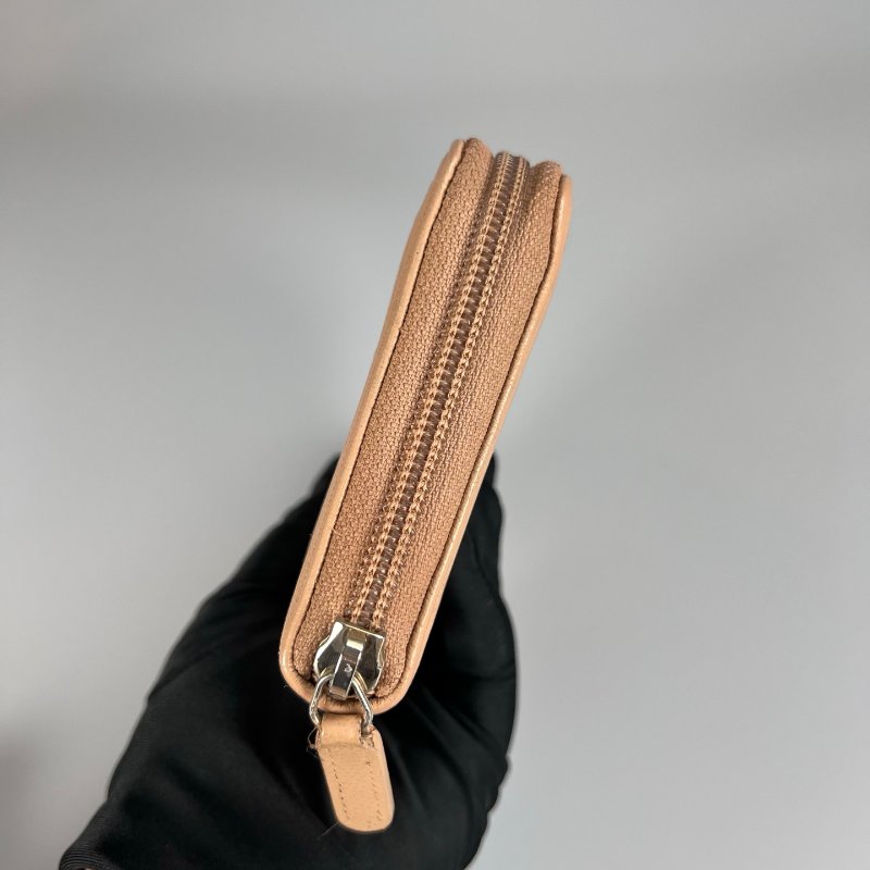 CHANEL BOY長夾 荔枝皮奶茶金扣 A80815/25開-2