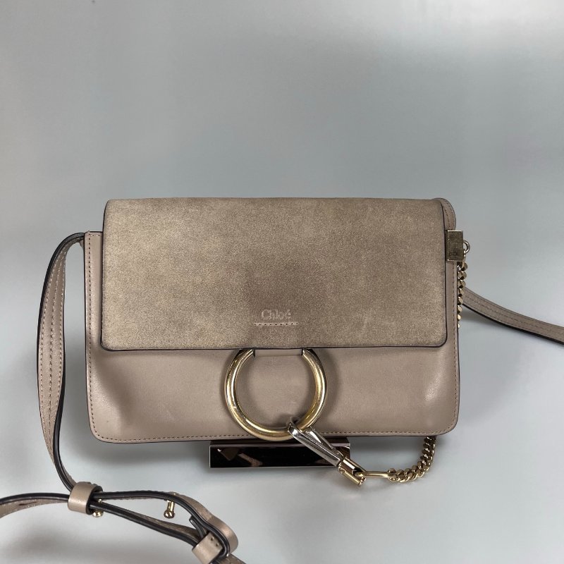 CHLOE  灰色FAYE斜肩包-0