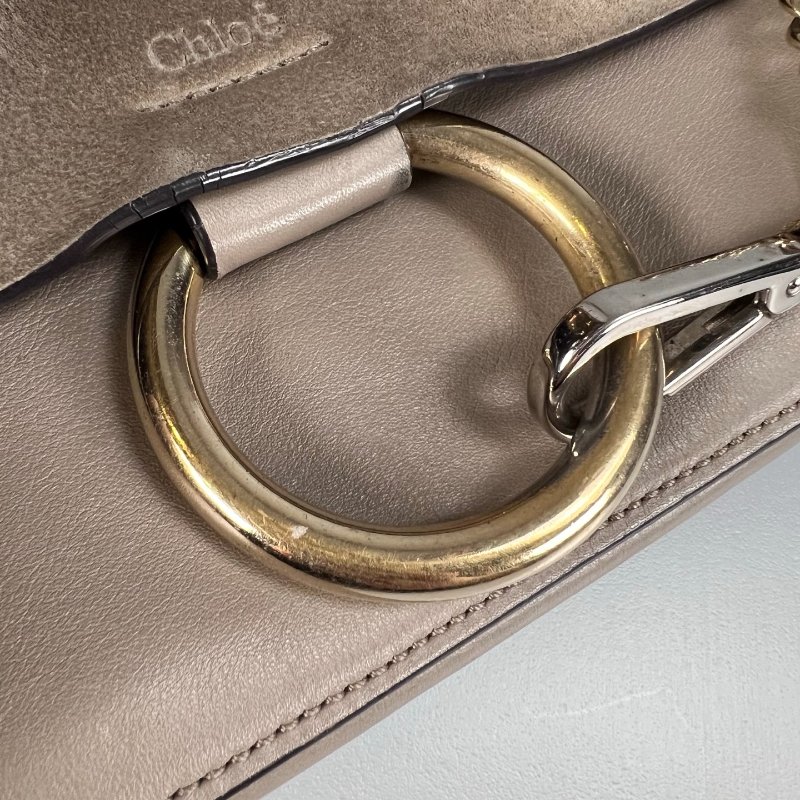 CHLOE  灰色FAYE斜肩包-6