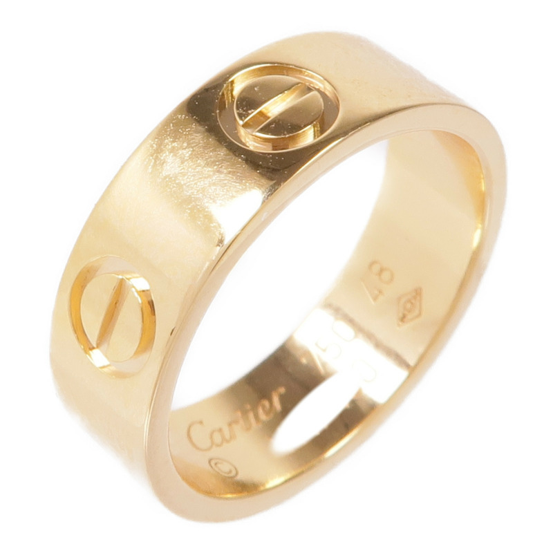 CARTIER 18K黃金Love Ring戒指Cartier#48/US#4.5-0