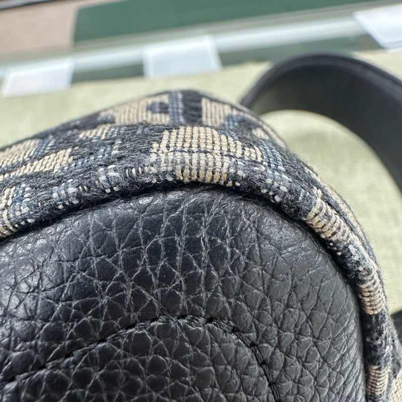 DIOR Oblique緹花拼皮相機包 22cm 斜肩包-6