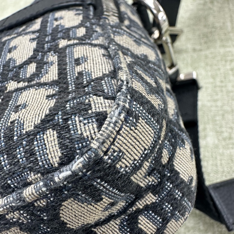 DIOR Oblique緹花拼皮相機包 22cm 斜肩包-9