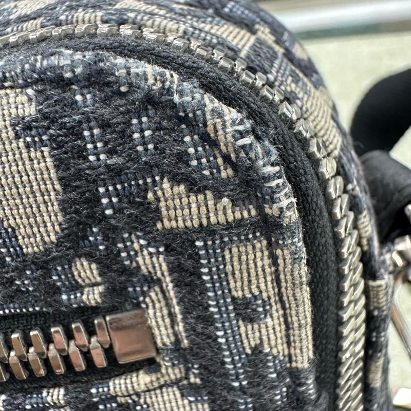 DIOR Oblique緹花拼皮相機包 22cm 斜肩包-10