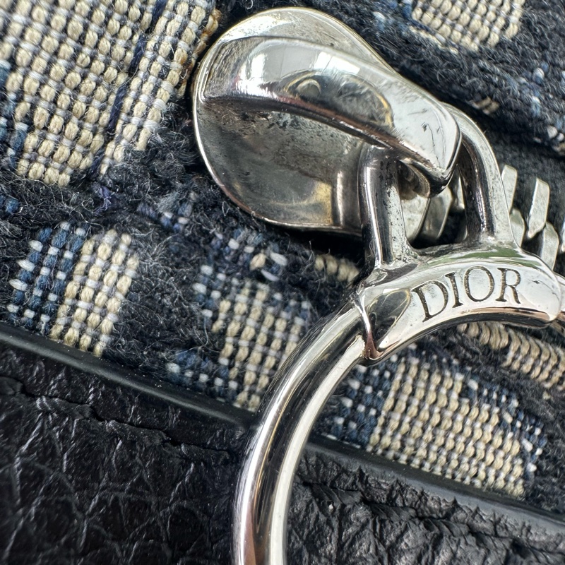 DIOR Oblique緹花拼皮相機包 22cm 斜肩包-18