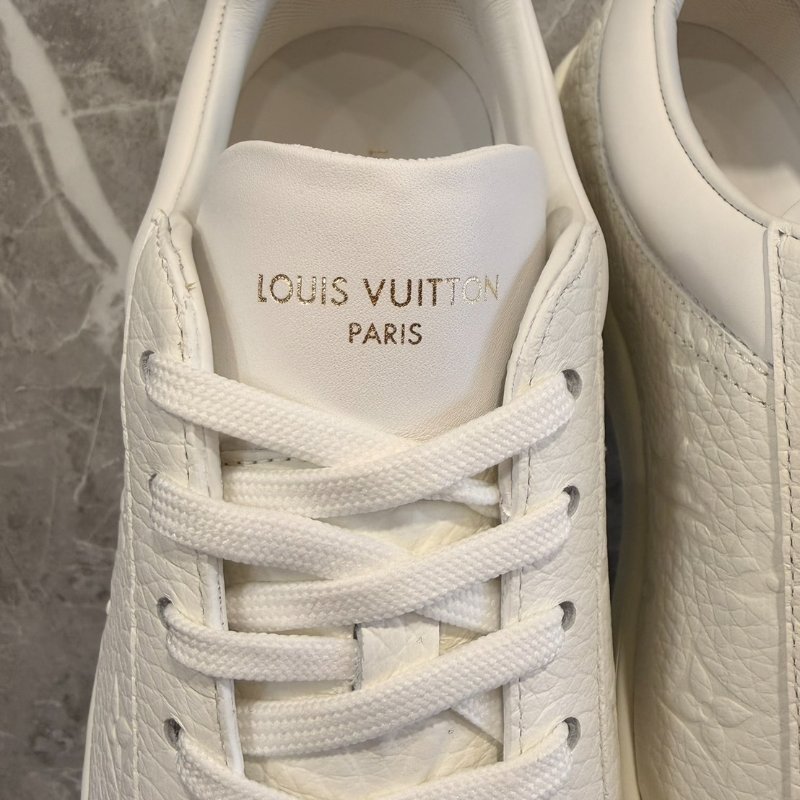 Louis Vuitton – Luxembourg Trainer 全白壓紋小白鞋 全新 全配(僅試穿) 男鞋-2