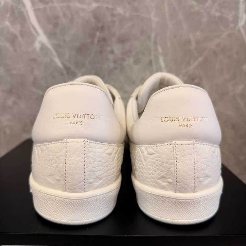 Louis Vuitton – Luxembourg Trainer 全白壓紋小白鞋 全新 全配(僅試穿) 男鞋-3