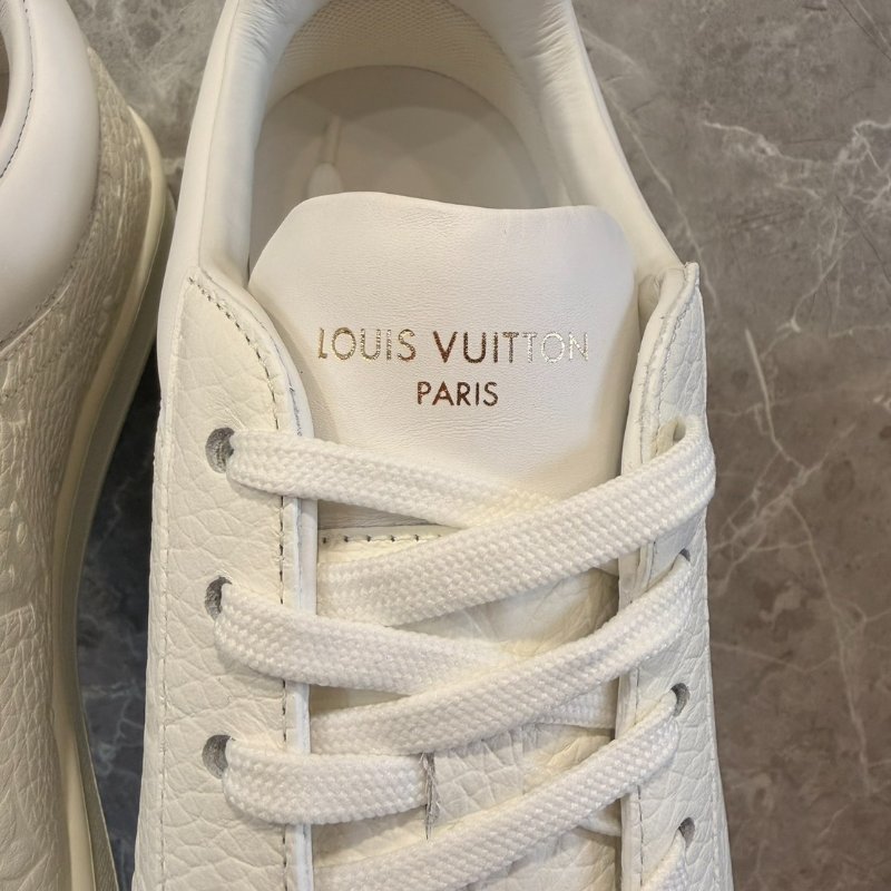 Louis Vuitton – Luxembourg Trainer 全白壓紋小白鞋 全新 全配(僅試穿) 男鞋-8