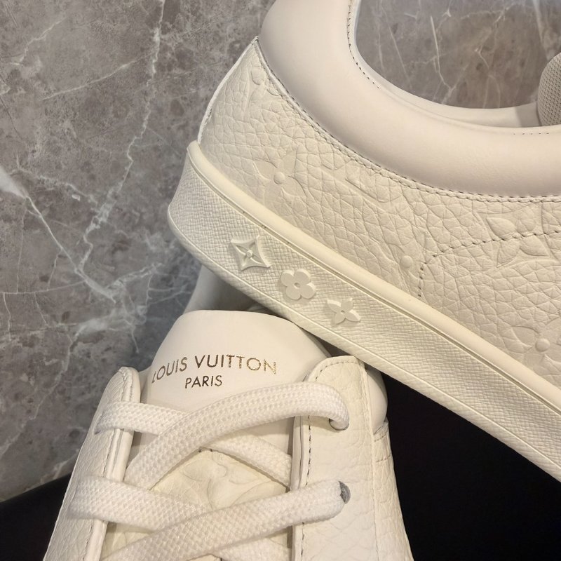 Louis Vuitton – Luxembourg Trainer 全白壓紋小白鞋 全新 全配(僅試穿) 男鞋-13