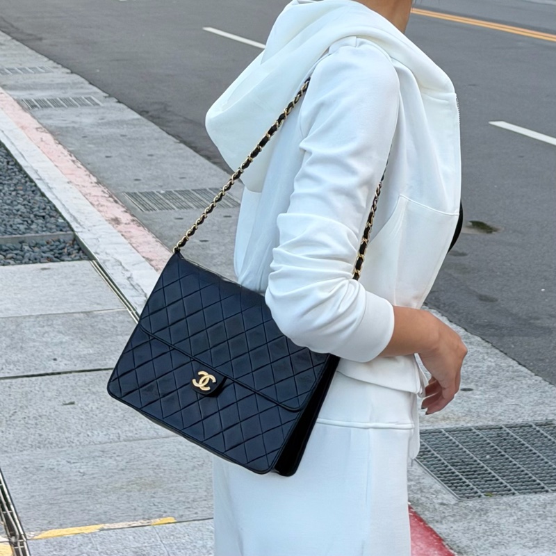 Vintage Chanel 中古老香經典菱格大方胖(7碼0開)-3