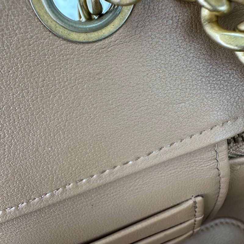 CHANEL 22k 奶茶色羊皮金柱長盒子 晶片款 全套有單-12