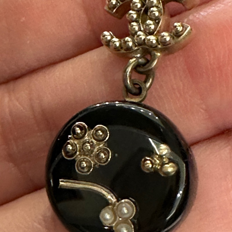 香奈兒復古垂吊式耳環-7