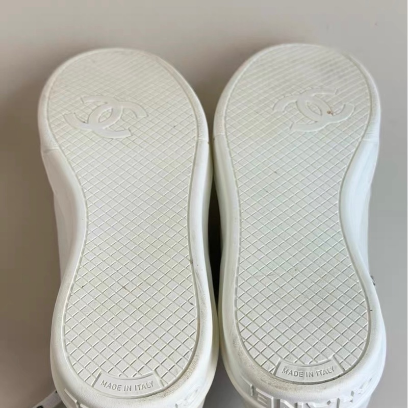 Chanel香奈兒 鞋帶logo小白鞋 37碼-10