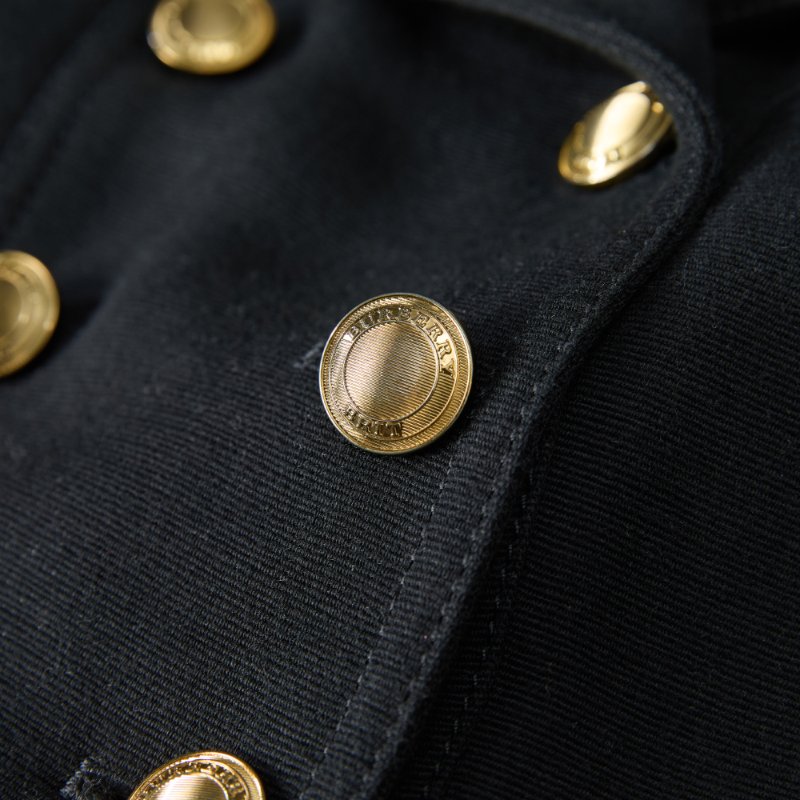 🈹*減價 超值* BURBERRY 超值款 拼接設計羊毛外套 經典黑金配色 超精致紐扣-6
