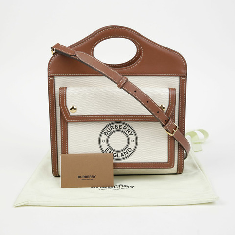 BURBERRY 口袋迷你手提單肩包 8028062